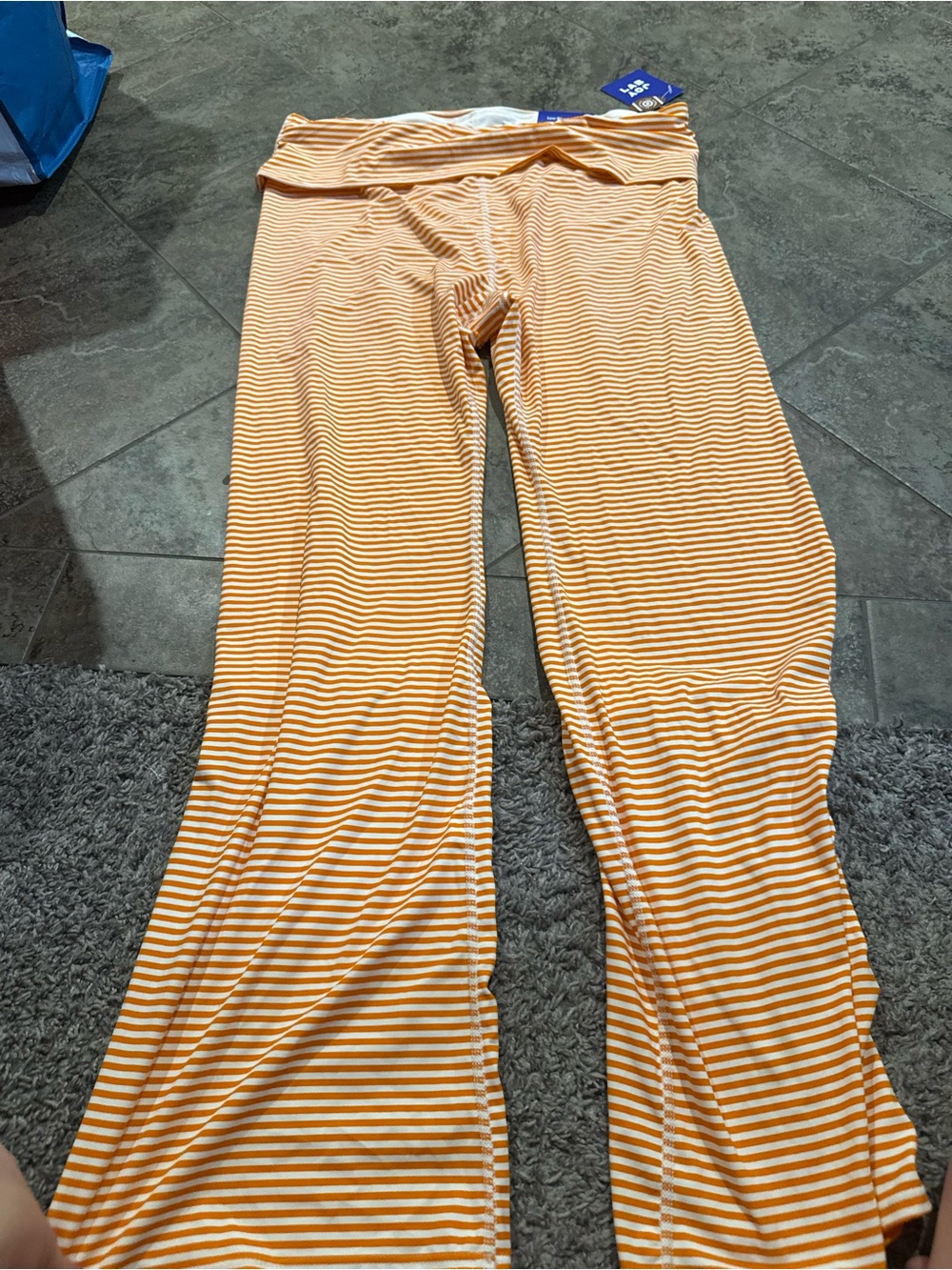 ๐Womenโs JoyLab game day Striped Orange Fold-Over leggings